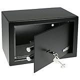 HMF 49200-02 Caja Fuerte Cerradura De Doble Paletón, 31 x 20 x 20 cm, negro