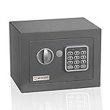 Caja fuerte electrónica Junior Brihard 17x23x17cm - Pequeña caja seguridad electrónica con código - Bloqueo digital de teclado, LED - Primera caja fuerte para niños con código