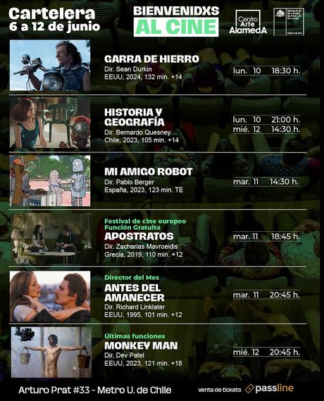 Descubre la Cartelera del Centro Arte Alameda del jueves 6 al miércoles 12 de Junio Screenshot