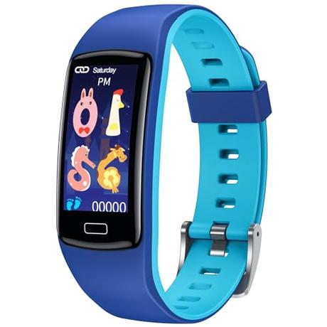 Reloj Inteligente Niño Pulsera Actividad: Impermeable Deportivo Smartwatch Niños Monitores de Actividad con Podómetro Pulsómetros Monitor de Sueño Contador de Caloría Smart Watch para Niñas 5-15 Años