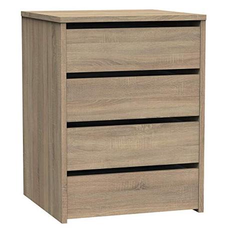 MUEBLES PITARCH 6082 Cajonera Cuatro cajones, Roble Cambrian, 63,5 x 46 x 45 cm