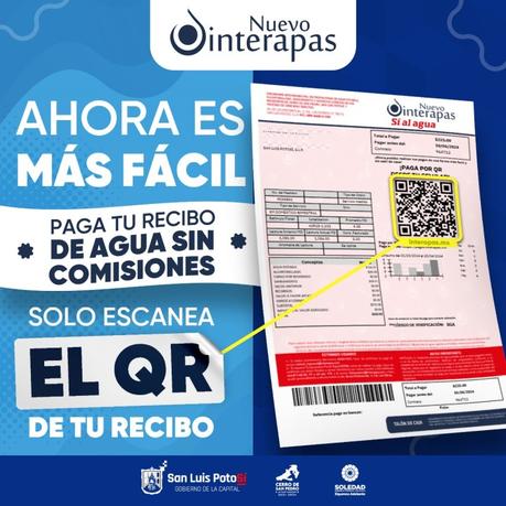 Nuevo Interapas introduce pago de agua mediante código QR para facilitar y agilizar trámites