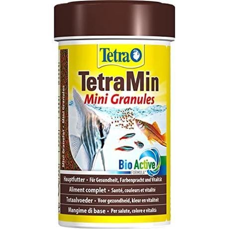 Tetra TetraMin Mini Granules - Alimento para peces en forma de minigránulos finos paralos peces ornamentales más pequeños de agua dulce, lata de 100 ml