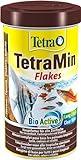 TetraMin Flakes Alimento para peces en forma de escamas, para peces sanos y aguas claras, 500 ml