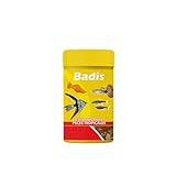 BADIS Comida para Peces Tropicales en Escamas - Formato de 100 ml/ 20 g - Alimento Completo para Peces - Favorece el Crecimiento y la Fertilidad - Mejora la Pigmentación - Acuario Más Limpio