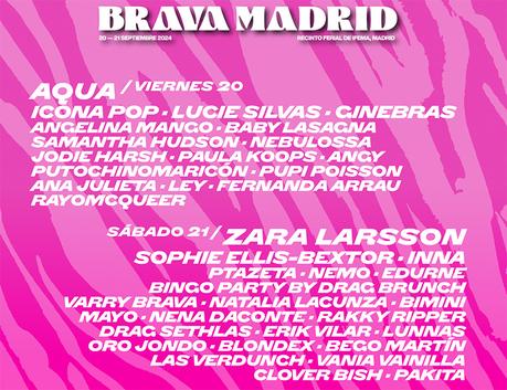 Cartel del Brava Madrid por días