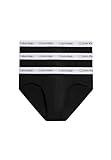 Calvin Klein Hombre Pack de 3 Calzoncillos Hip Briefs Algodón con Stretch, Negro (Black), M