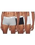 Calvin Klein Low Rise Trunk 3Pk 0000U2664G Boxer de Tiro bajo, Multicolor (Black/White/Grey Heather), M (Pack de 3) para Hombre