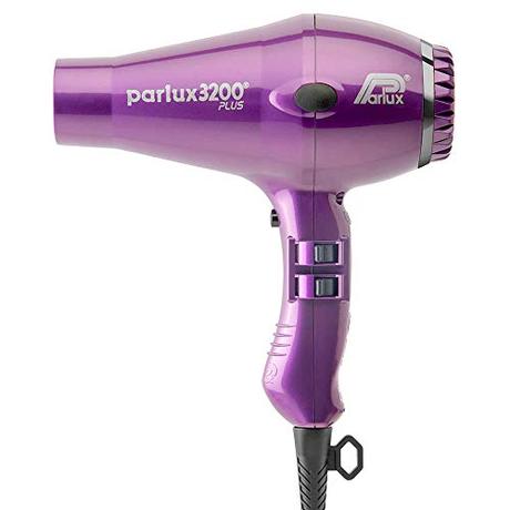 Parlux 3200 ECO - Secador Iónico Profesional,Potencia 1900W, 2 Velocidades, 4 Temperaturas, Ecológico, Motor K-Laminación, Botón Modo Frío, Cable 3m, Ideal de Viaje, Secado Rápido, Color Violeta.