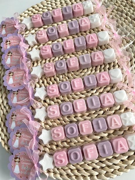 Jabones nombre personalizados comunion