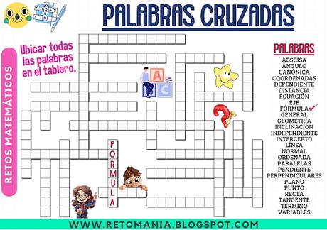Desafíos matemáticos, Retos matemáticos, Problemas matemáticos, Problemas de Ingenio matemático, Retos visuales, Retos mentales, Retos virales, Juego de Letras, Crucinúmero, Crucigrama, Crucigrama matemático, Pasatiempos, Gimnasia matemática, Gimnasia para el cerebro, Juegos Educativos, Matematigramas, Palabras Cruzadas, CruzaPalabras