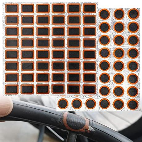 ZoeTekway Juego de reparación de 96 piezas para bicicleta, reparación de bicicletas, reparación de goma, para neumáticos de bicicleta, tubo de bicicleta, juego de reparación de neumáticos (sin