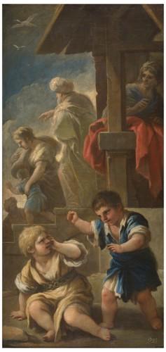 Riña de Isaac e Ismael de Luca Giordano