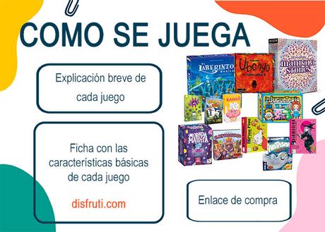 Listado de juegos de mesa a los que jugamos la familia Disfruti