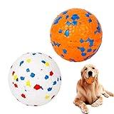 Pelota de Juguete para Perros Pelota Perro Indestructible Pelota de Caucho Natural para Perros Pelota Interactiva Sólida Duradera para Perros Pequeños Medianos y Perros Grandes (Dos)