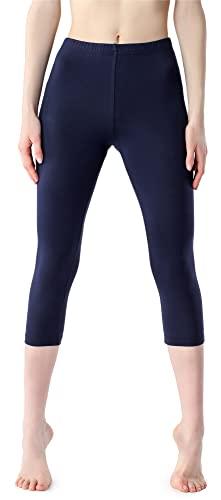 Bellivalini Leggins 3/4 Mallas Deportivas Mujer BLV50-204 (Azul Marino, S)