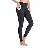 Occffy Leggins Mujer Cintura Alta Mallas Deporte Mujer Fitness Pantalones Deporte Mujer Leggings Deportivos para Running Training Estiramiento Yoga y Pilates P107(Negro Mate, M)