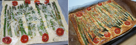 Hojaldre con espárragos Hojaldre con espárragos