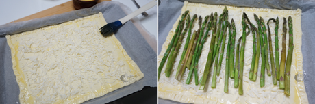 Hojaldre con espárragos Hojaldre con espárragos