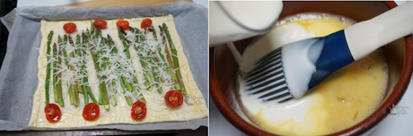 Hojaldre con espárragos Hojaldre con espárragos