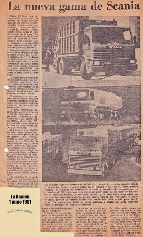 Nueva línea de camiones Scania del año 1981 Nueva línea de camiones Scania del año 1981