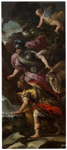 Tancredo y Clorinda en la fuente de Luca Giordano