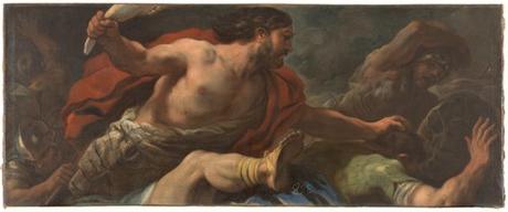 Sansón destruyendo a los filisteos de Luca Giordano
