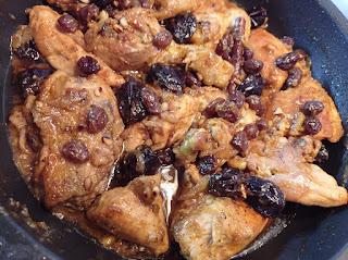 Pollo rustido a la catalana