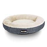 FEANDREA Sofá de Perro, Cama de Gato, Diámetro de 55 cm, Gris Oscuro PGW055G01