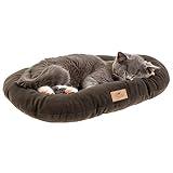 Ferplast Cojín Cama para Perros y Gatos Relax Microfleece 45/2 Suave Acolchado Lavable Micropolar Gris