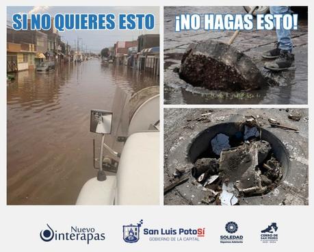 Nuevo Interapas insta a la población a no retirar tapas de alcantarillas durante lluvias