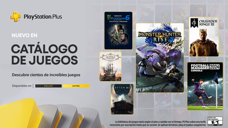 PlayStation Plus: Monster Hunter Rise, Football Manager 2024, Crusader Kings III, After Us y más llegan al catálogo de Extra y Deluxe b39c973f17e4bb7c37f2ba36021c8b7b726ae53a