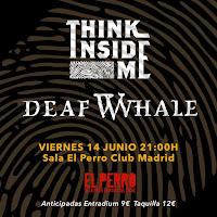 Concierto de Think Inside Me y Deaf Whale en El perro de la parte de atrás del coche