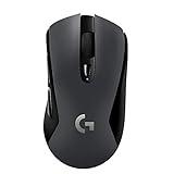 Ratón inalámbrico Logitech G603 LIGHTSPEED para juegos, receptor Bluetooth unificador USB, sensor Gaming HERO, 12.000 DPI, 6 botones programables, memoria integrada, PC/Mac, negro