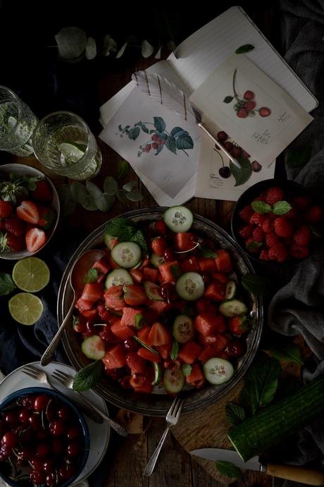 Ensalada de sandía, pepino y frutos rojos {Reto #InternationalDay} ensalada-de-sandia-pepino-y-frutos-rojos