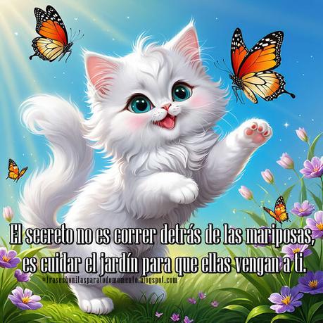 El secreto no es correr detrás de las mariposas, es cuidar el jardín para que ellas vengan a ti.