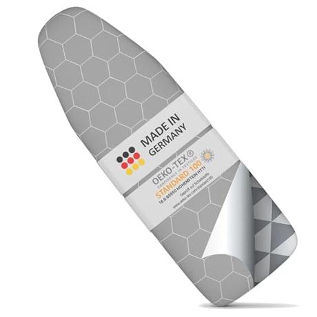 arteneur® - Premium Funda Tabla de Planchar Ajustable I I 4 Capas I 5 Tallas I Refleja el Calor y el Vapor I OEKOTEX100 I Banda Elástica I para Tables de Planchar 120x40 cm