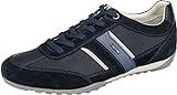 Geox U Wells C, Sneakers Hombre, Azul Dk Navy, 44 EU