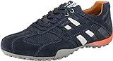 Geox Uomo Snake K, Sneakers Hombre, Navy, 43 EU