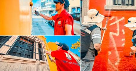 Intensifican esfuerzos para eliminar grafiti en el Centro Histórico de la Capital