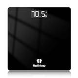 Báscula de Baño Digital, Báscula Inteligente de Alta Medición Precisa 180kg/ 400lbs/ 28st, con Tecnología Step-On, Vidrio Templado de 5mm…