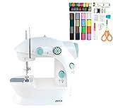 Jocca - Máquina de coser portátil con Kit de Costura de 48 Accesorios | Máquina de coser pequeña | Fácil de usar | Doble puntada | Pies antideslizantes | Puntada de refuerzo | Enchufe y Pedal