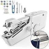 29 PCS Mini Máquina de Coser Eléctrica Portátil de Coser Rápida， Fácil de Usar para Principiantes y Puntada Rápida, Adecuada para Ropa, Cortinas, Bricolaje, Viajes en el Hogar