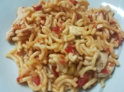 Pasta polllo toque picante