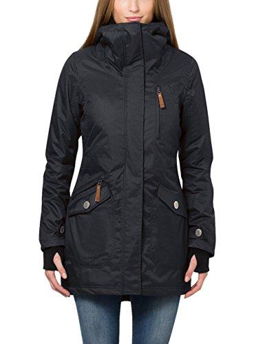 Berydale Parka de Mujer Resistente al Agua y al Viento, Negro, L