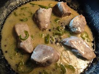 Solomillo a la pimienta verde