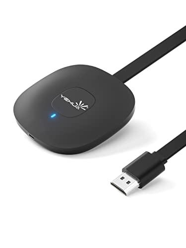 Adaptador Inalámbrico HDMI, YEHUA 4K Wireless WiFi Display Dongle Compatible con Miracast/AirPlay/DLNA para iPad/Android/iOS/Windows/Mac/Tableta/PC a TV/Monitor/Proyector