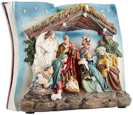 FBright Belén de Navidad con Luces Leds, Cálidas, Medidas: 25 x 12 x 17,5 cm