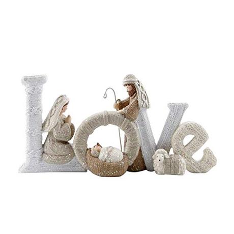 Nativity Set | Figuras Para Belenes De Navidad De Resina - Exquisita Decoración De Letras Inglesas