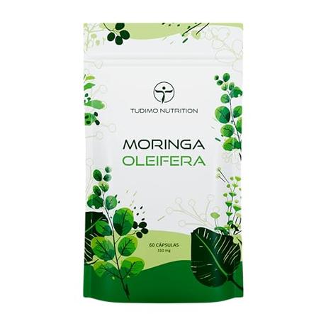 Moringa Vegan Capsulas - 620mg por Porción de Polvo de Hoja de Moringa Oleífera - 60 Cápsulas (2 Meses) de Desintegración Rápida, 620mg de Extract Vegana Polvo Suplemento Puro